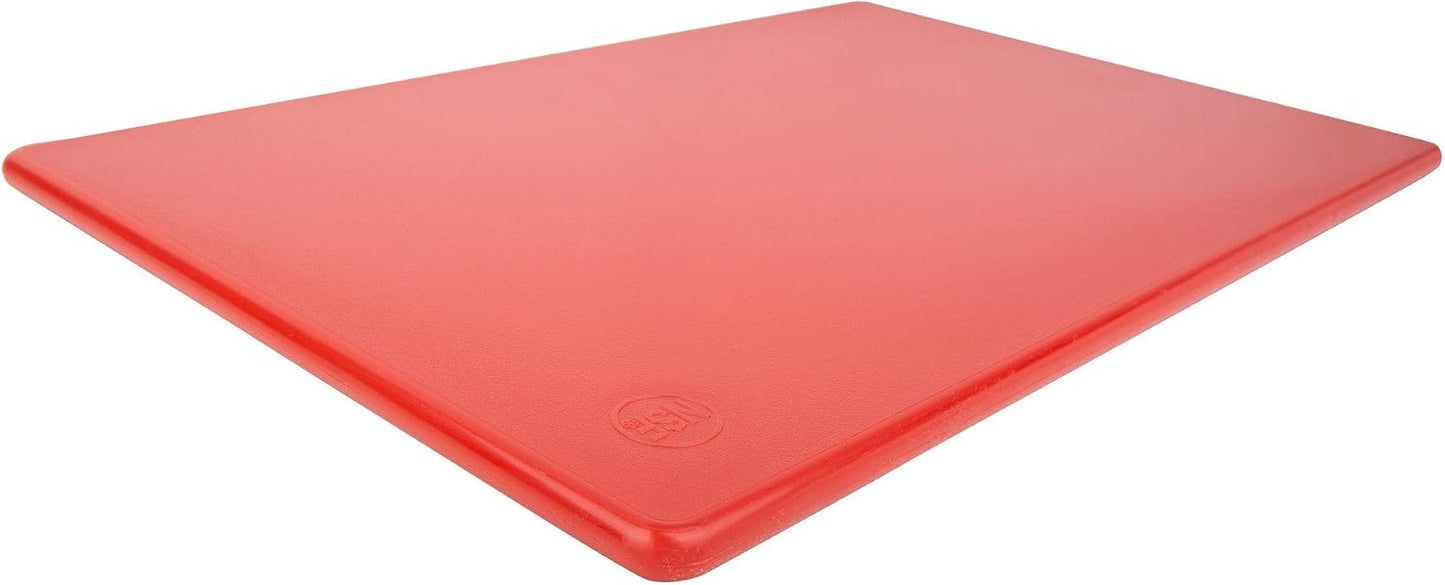 Tabla cortar plástico NSF 18x12pulg Rojo