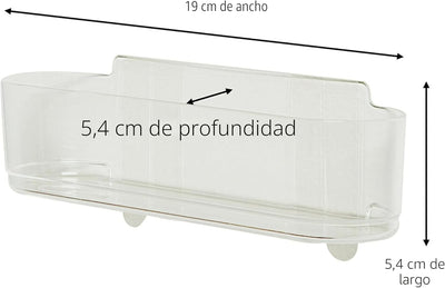 Organiz. transparente con 4 tiras para interiores
