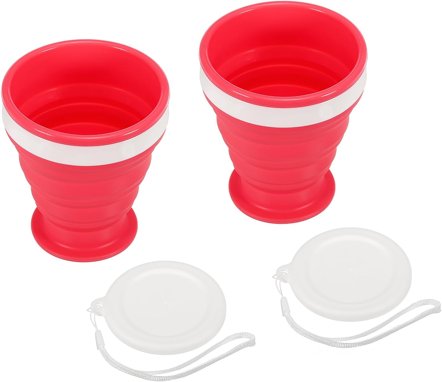 Vaso plegable portátil 6.8oz silicona color rosa