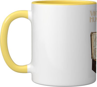 Taza Cerámica Perros de Caza Amarillo/Blanco