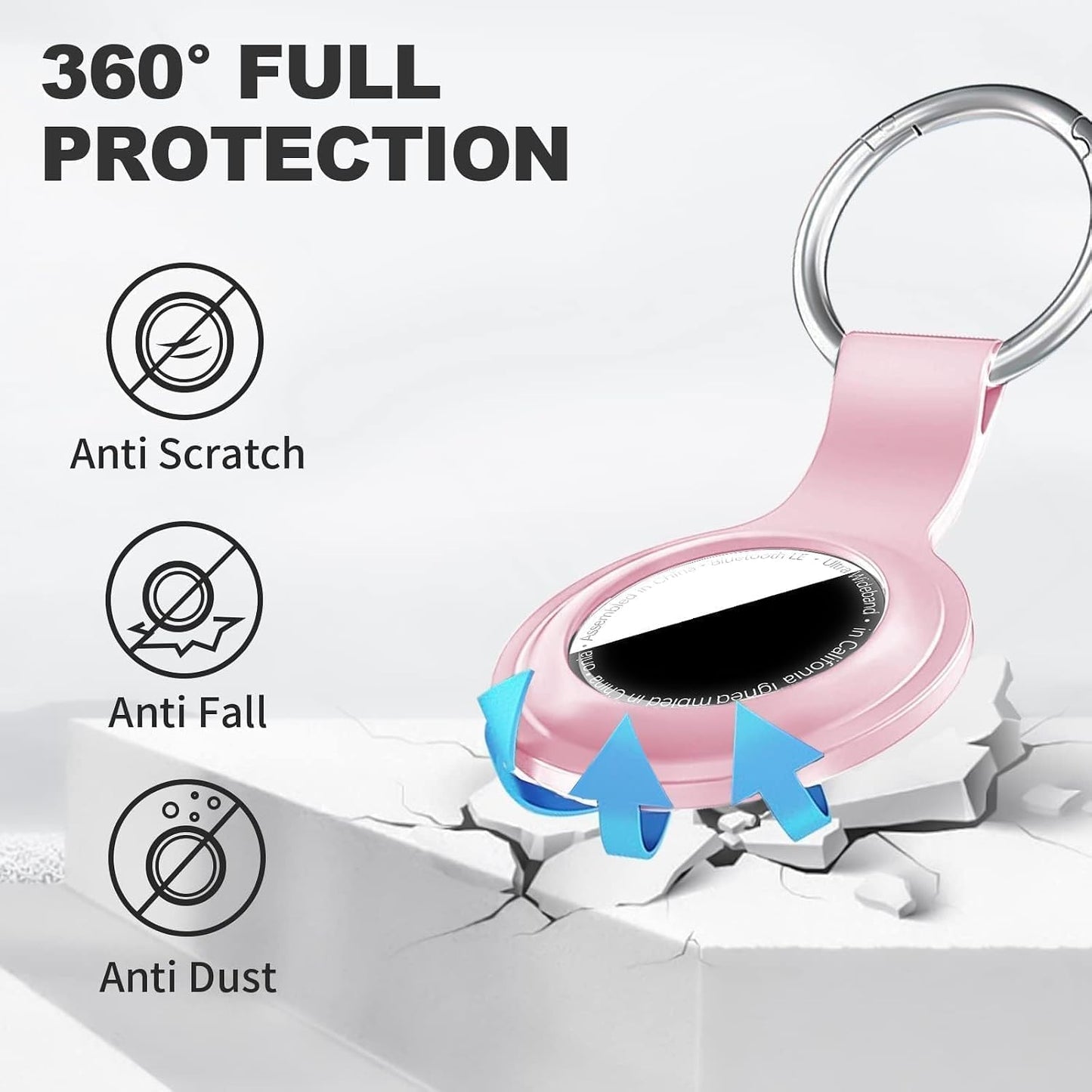 Funda silicona para AirTag anillo llaves cadena