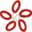 Resorte muñeca espiral 2pulg llavero acero flexible rojo set 5