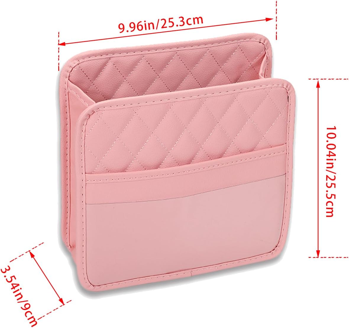 Organiz. asiento trasero con bolsillos de piel sintética