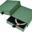 2 Cajas Regalo Joyas 4x4x1.4" Hechas a Mano Verde