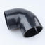Acoplador codo 90 grados manguera silicona 4 capas negra