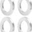 Anillos rueda hub aluminio 3.665x2.366" plateado