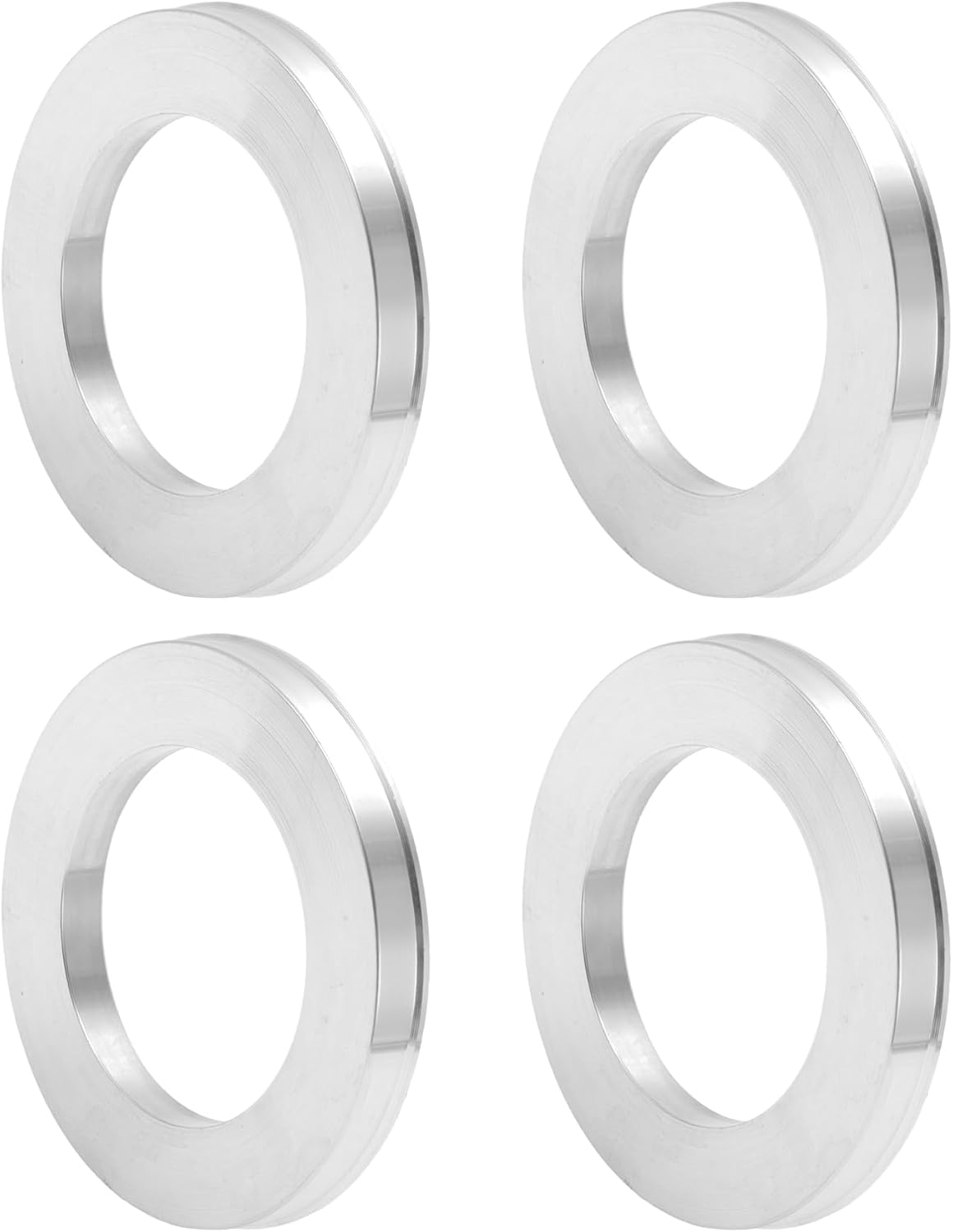 Anillos rueda hub aluminio 3.665x2.366" plateado