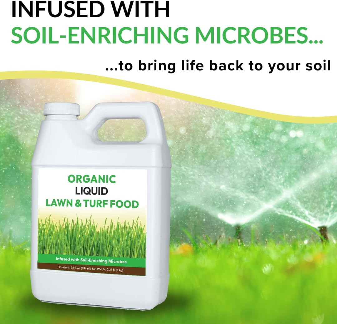 Abono líquido orgánico para césped con microbios 946ml