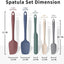Set 5 Espátulas Silicón Alimenticio Resistentes Temperatura