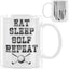 Taza café golfista cerámica con asa regalo cumpleaños hombre