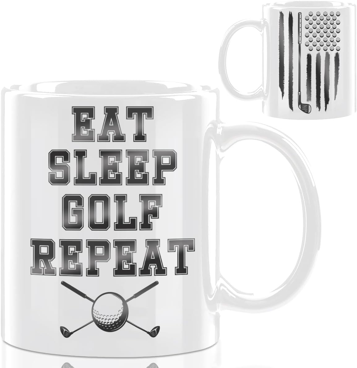 Taza café golfista cerámica con asa regalo cumpleaños hombre