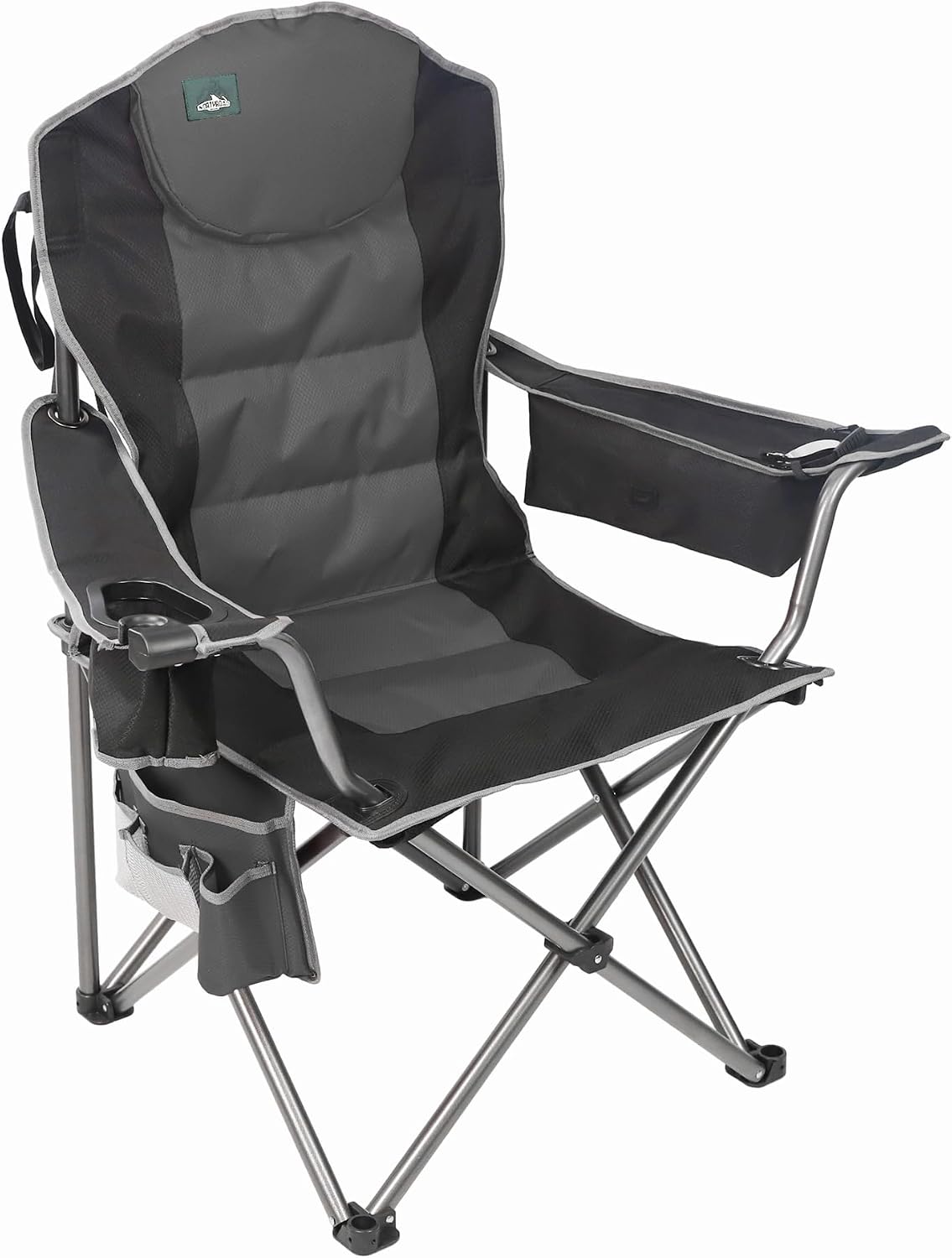 Silla campamento gran tamaño plegable acolchada soporta