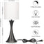 Lámpara mesa control táctil 3 niveles luz LED negra