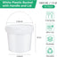 10 Cubos Plástico Blanco 1.5qt con Tapa para Congelador