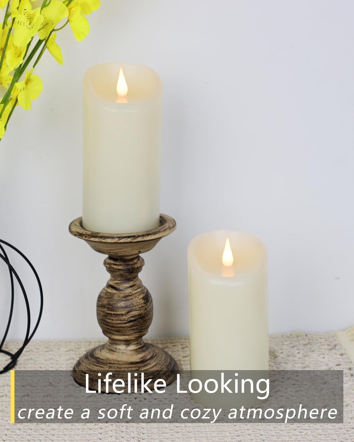 Velas LED 3D con control remoto y temporizador set 3