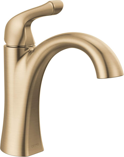 Grifo baño dorado cepillado 1 agujero bronce champán
