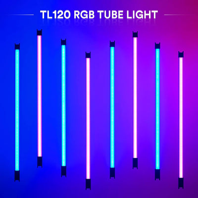 Luz RGB LED regulable 2700K-6500K con batería 5200mAh y control DMX