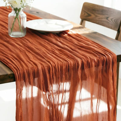 Camino mesa terracota estopilla 10ft decoración bohemio boda