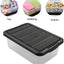 Caja plástico 14qt tapas negras 2 Pzas