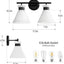 Lámpara baño 17.3pulg espejo vidrio esmerilado 2 luces