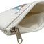 Bolsa rosario cuero sintético blanco cierre cremallera 3.25"