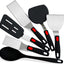 Set 6 Espátulas Silicona y Acero Inox para Asar