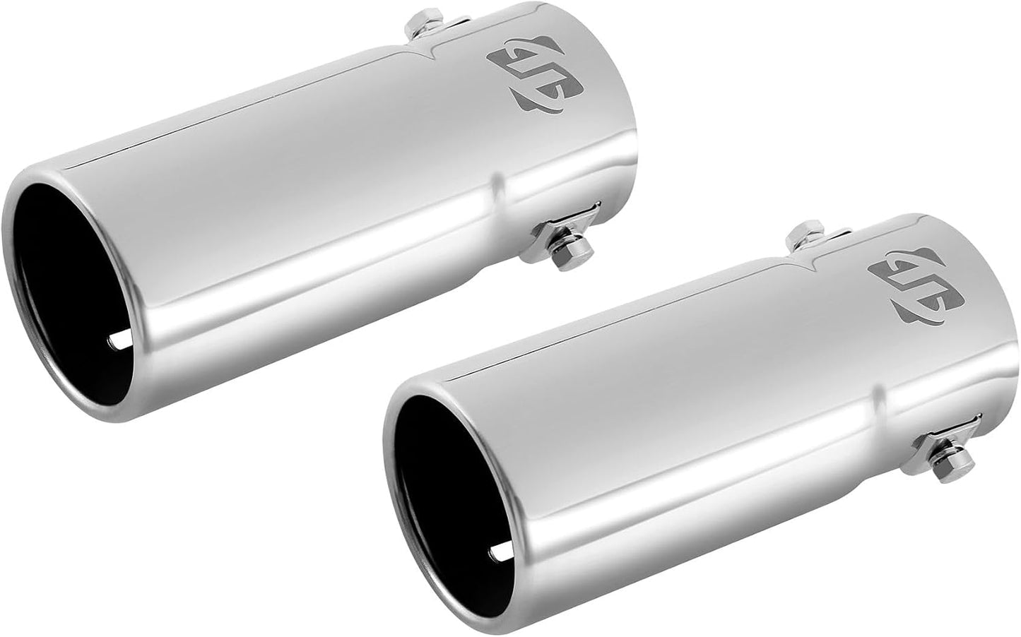 2 Pzas Puntas Silenciador Acero Inox 1.5-2" Diámetro