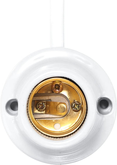 Enchufe luz cerámica cobre 9.8pies LED paquete 1 blanco