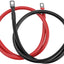 Cables batería cobre 3 pies rojo negro terminales 5/16"