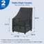 Fundas sillas patio pack 2 con correas resistentes