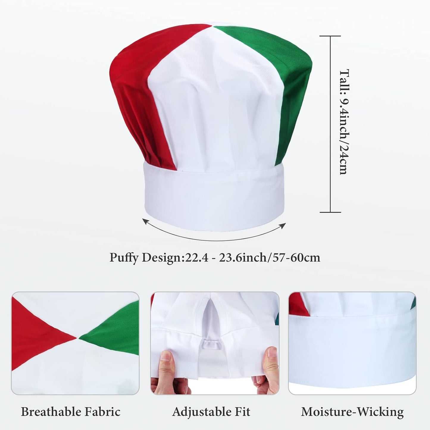 Disfraz chef italiano sombrero delantal mujer
