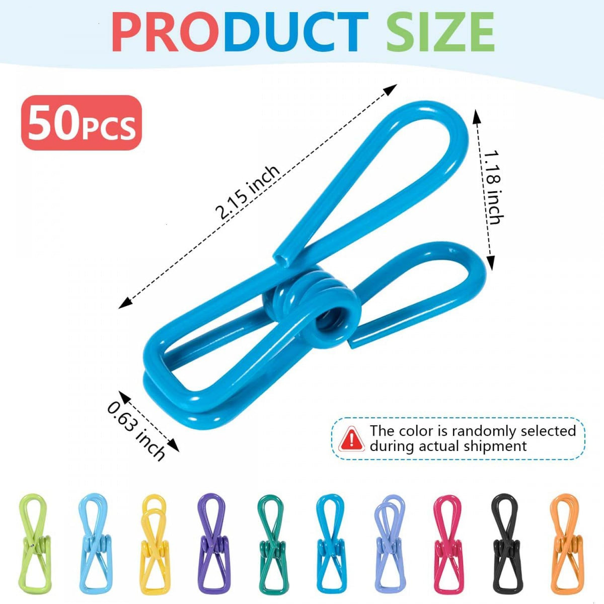 50 Clips Colores Aleatorios para Sellado Alimentos y Manualidades