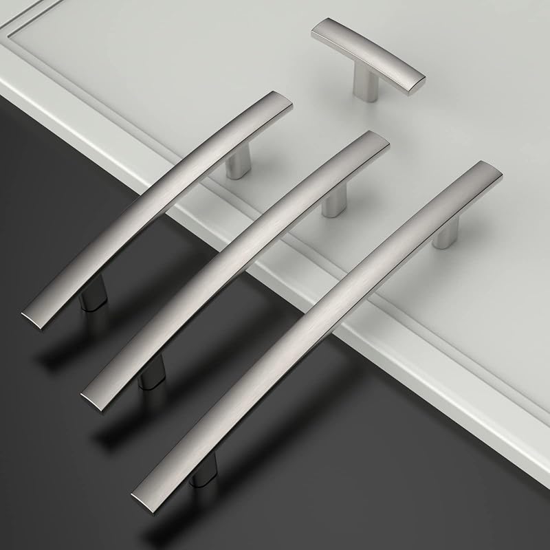 25 Tiradores Níquel Satinado 3" para Gabinetes Cocina