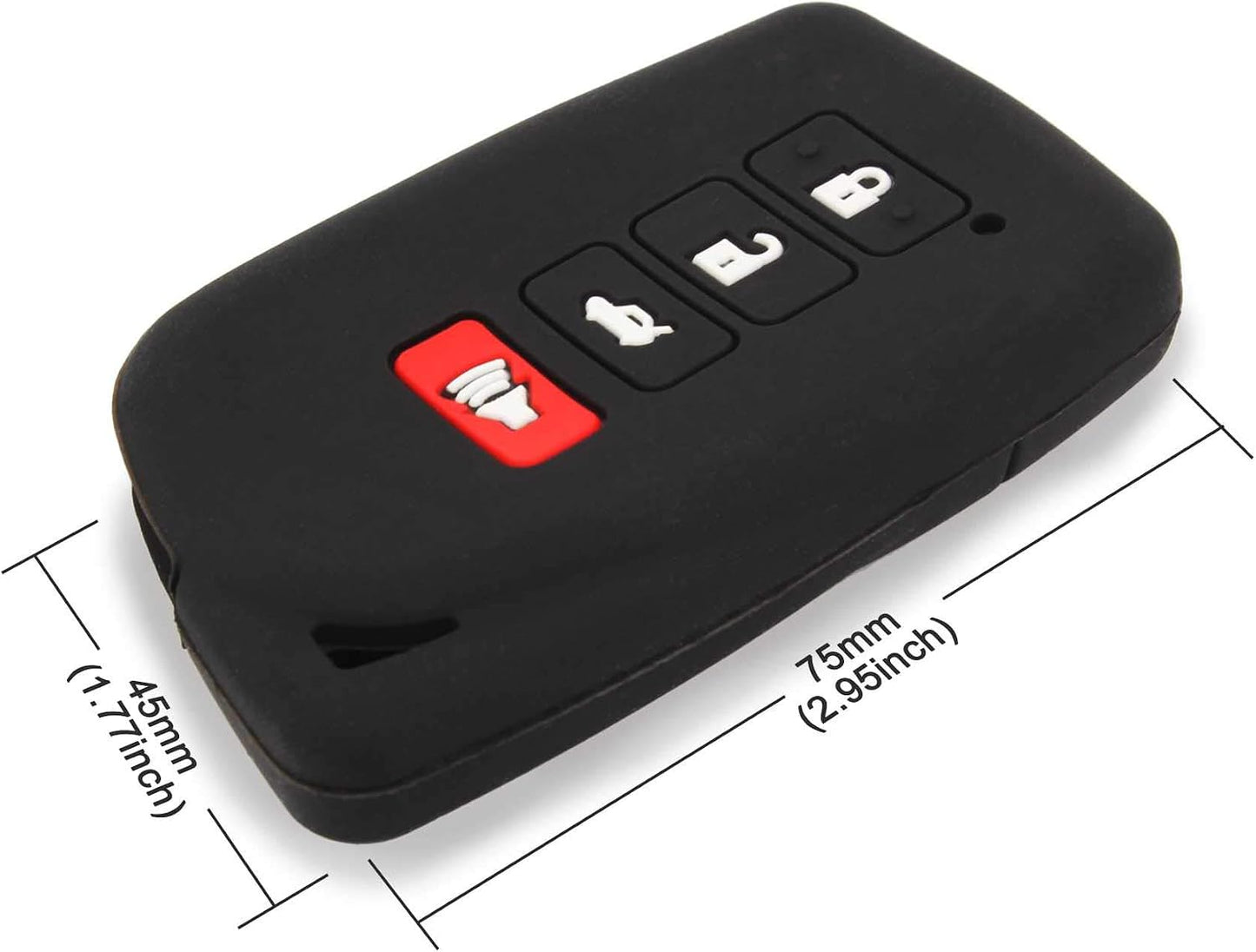 Funda silicona negra llave inteligente Lexus 4 botones pack 2