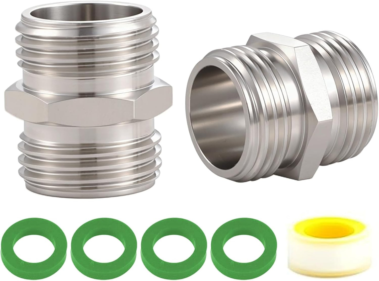 Conector macho 3/4 ght acero inox 304 paquete 2