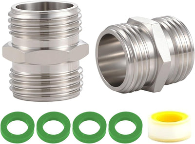 Conector macho 3/4 ght acero inox 304 paquete 2