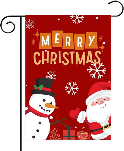Bandera jardín Navidad 12x18pulg doble cara duradera
