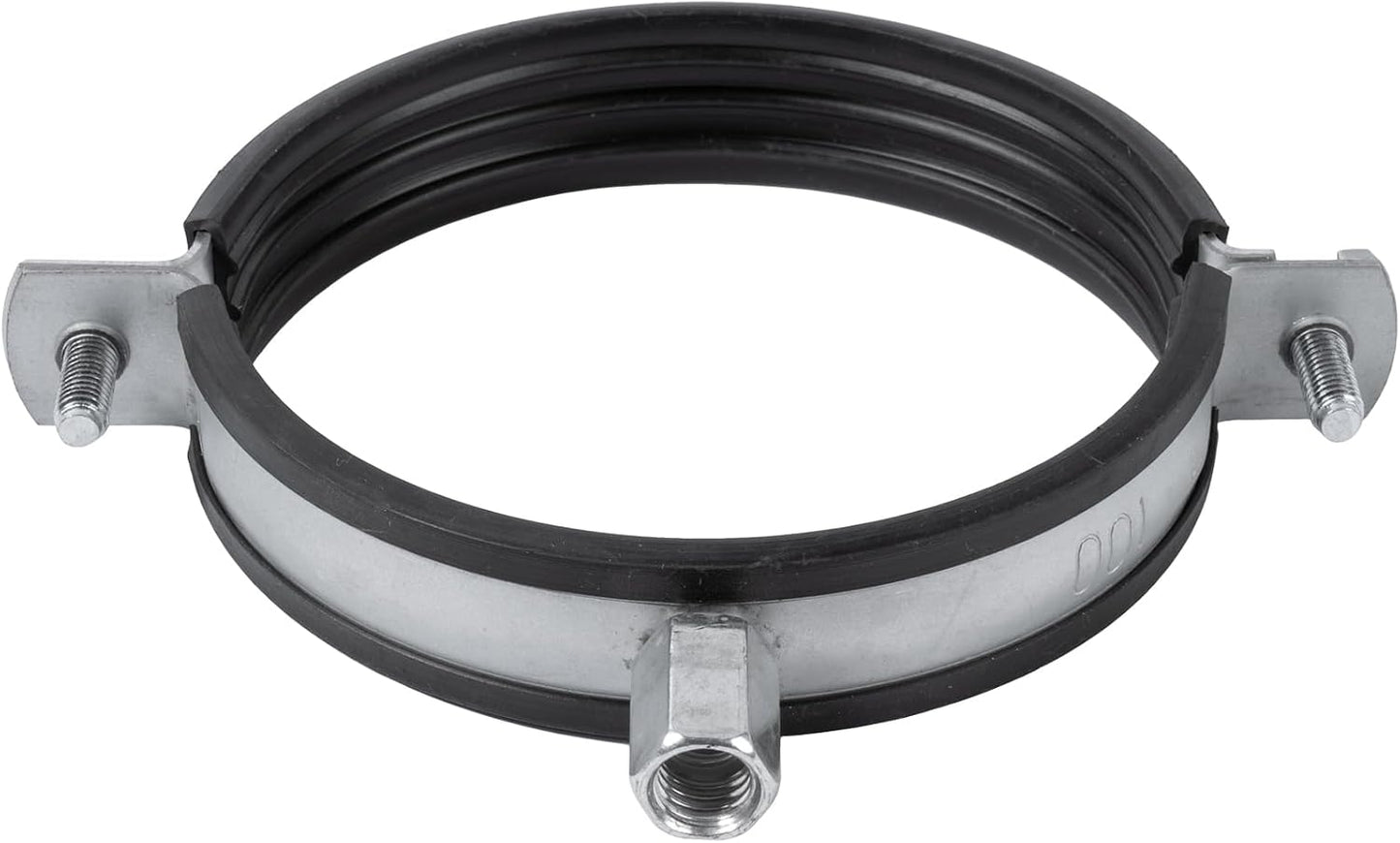 Abrazadera tubo galvanizado 4pulg soporte pared