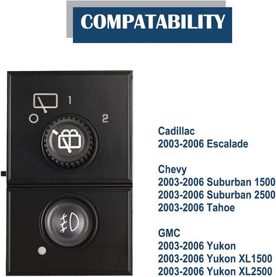 Interruptor limpiaparabrisas trasero Rich comp Cadillac