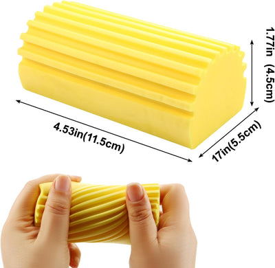 Set 4 cepillos esponja limpieza húmeda para ventanas coche