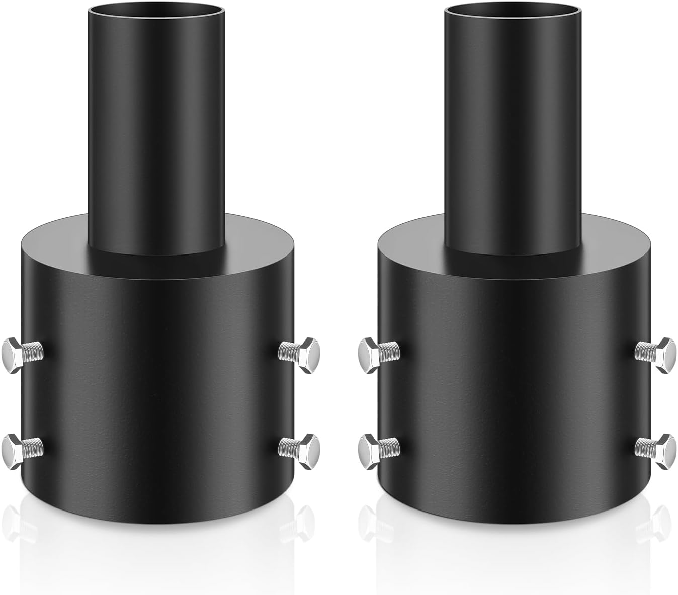 Adaptador espiga poste luz 4pulg soporte 2 3/8pulg LED