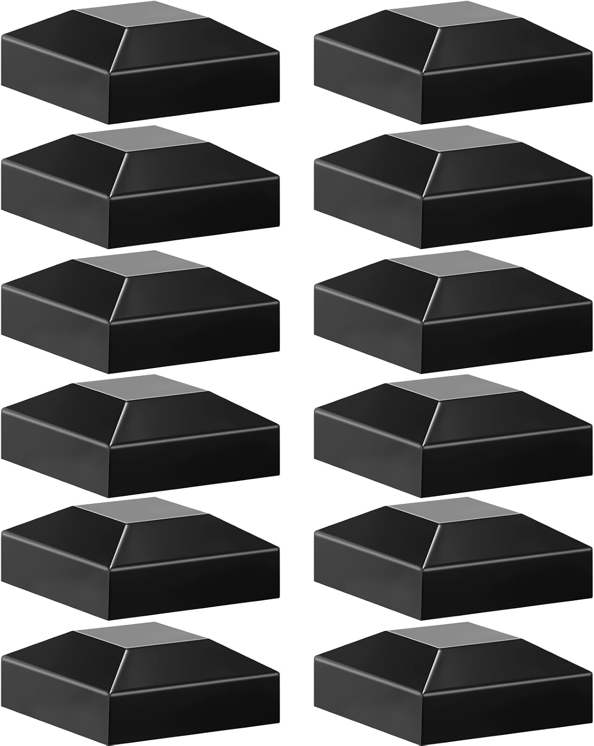 Tapas aluminio postes valla 2x2pulg color negro ajuste a presión