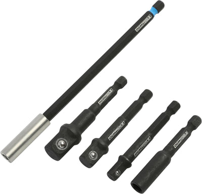 Juego 5 Pzas Brocas Impacto Llaves Hex Adaptadores 6pulg