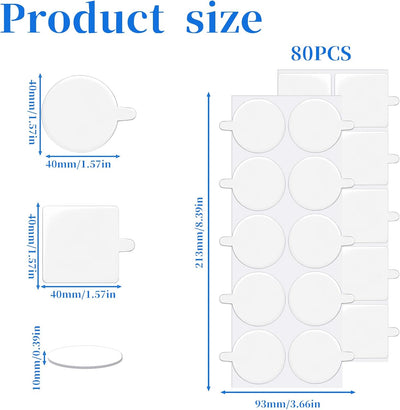 80 Clips Adhesivos Transparentes para Mantel Mesa Exteriores