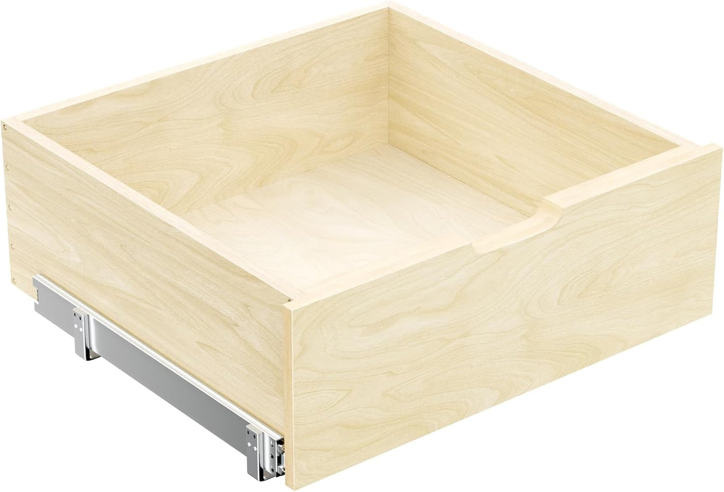 Organiz. cajón madera correderas riel 8"