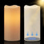 Velas solares LED para exteriores plástico blanco