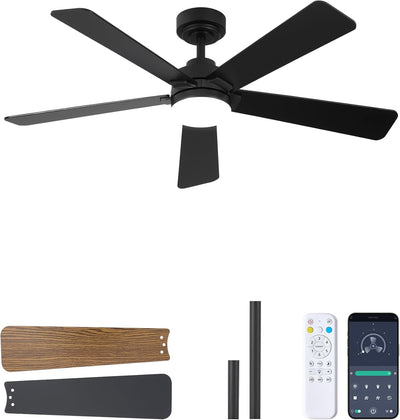 Ventilador techo 48pulg luces control remoto motor CC LED regulable