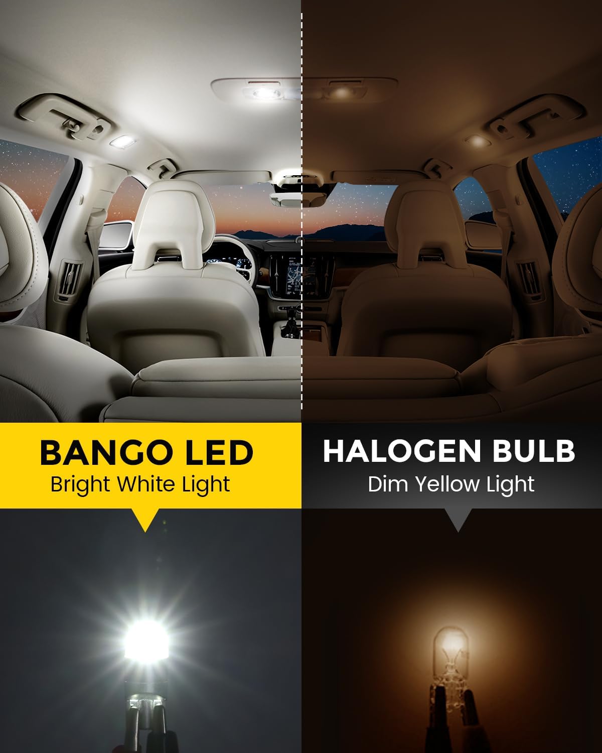 194 Focos LED 6000K Blanco Brillante Coche T10