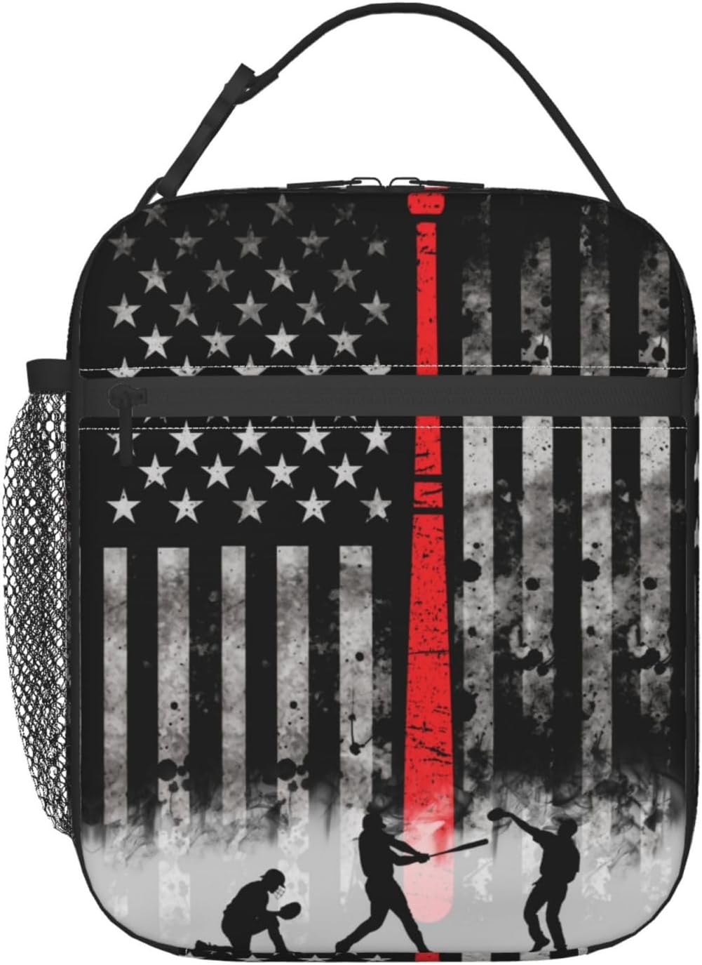 Bolsa almuerzo béisbol bandera USA térmica reutiliz.