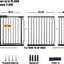 Puertas para bebés extra anchas 71.5-76.4" sin perforación